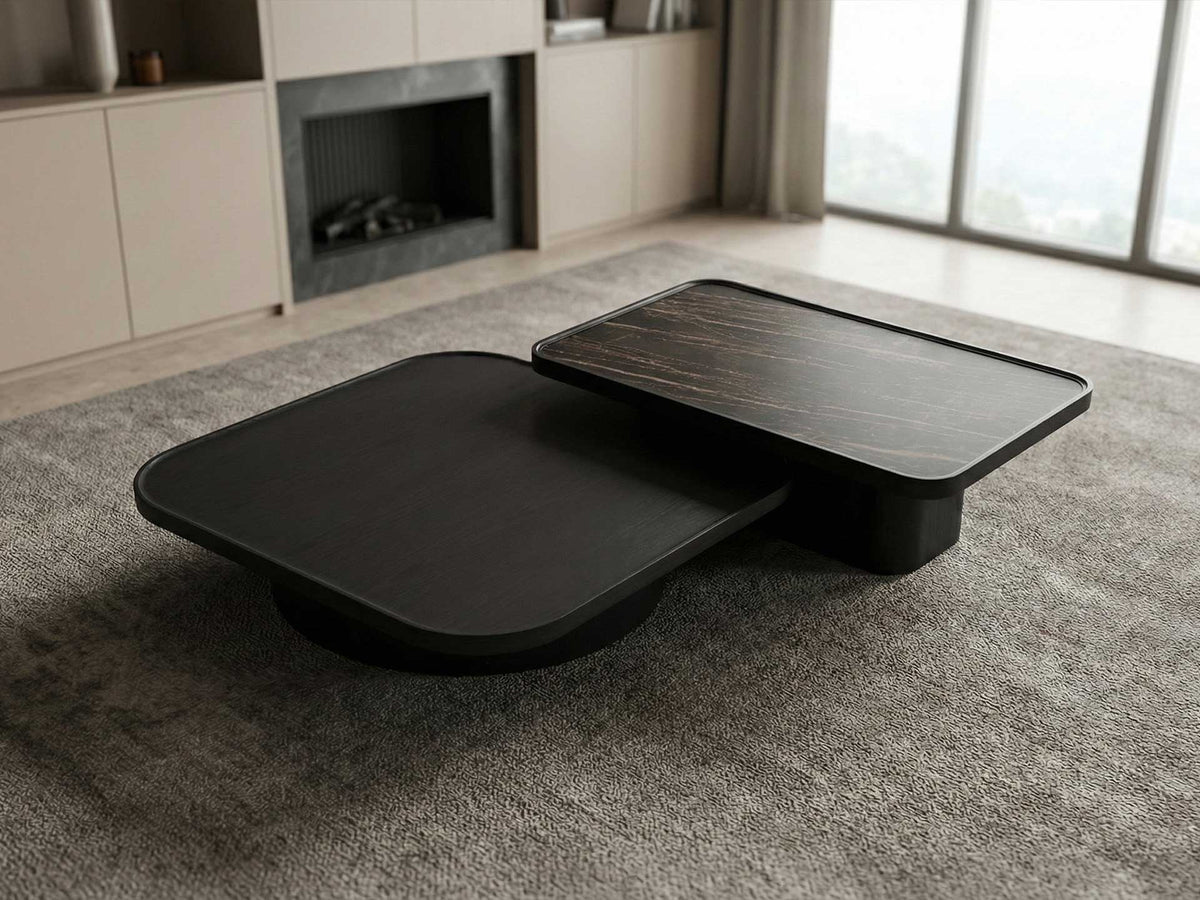 Notte Coffee Table Set (Wood)